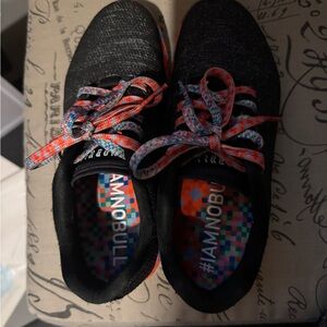 NOBULL Women’s Black Weight Lifting Sneakers with Colorful Accents Size 7.5